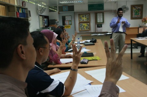 school counsellors sitting the basic sign language exam